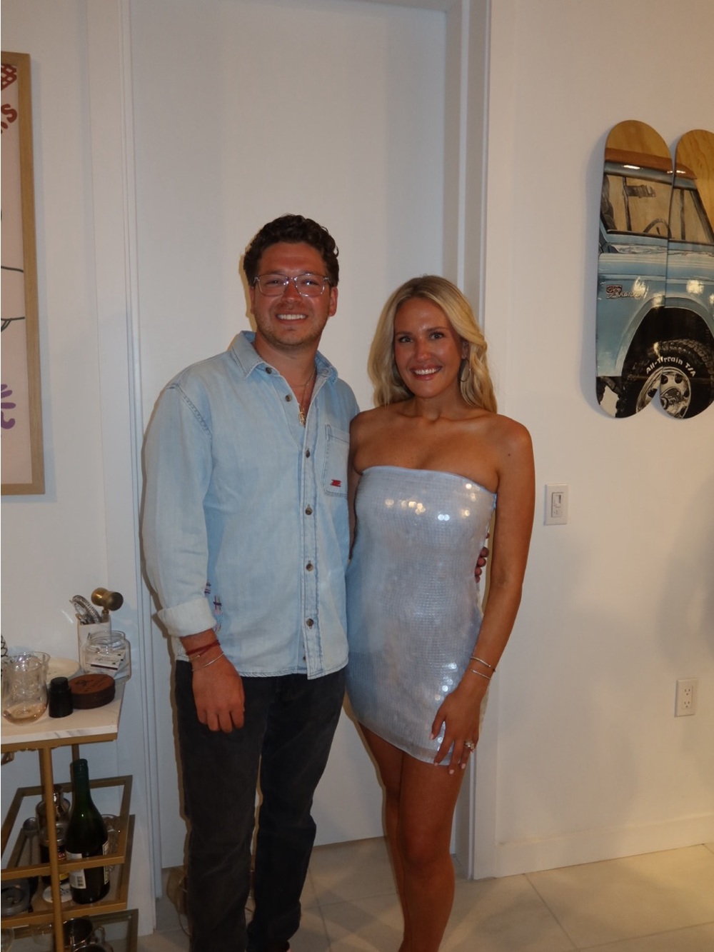 Jazzlyn Mini Dress in Baby Blue